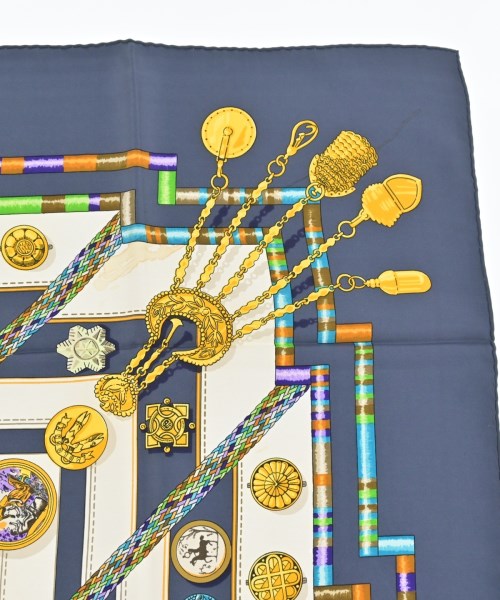 HERMES（エルメス）バンダナ・スカーフ 青 サイズ:90 レディース/2200713626322