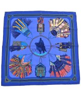 HERMES（エルメス）バンダナ・スカーフ 青 サイズ:90 レディース/2200713626919