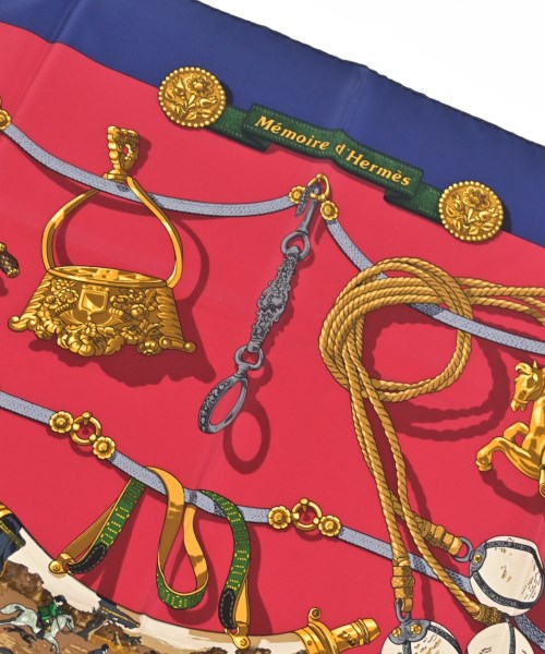 HERMES（エルメス）バンダナ・スカーフ 青 サイズ:90 レディース/2200713627060
