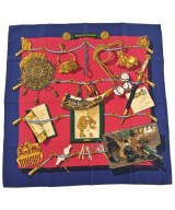 HERMES（エルメス）バンダナ・スカーフ 青 サイズ:90 レディース/2200713627060