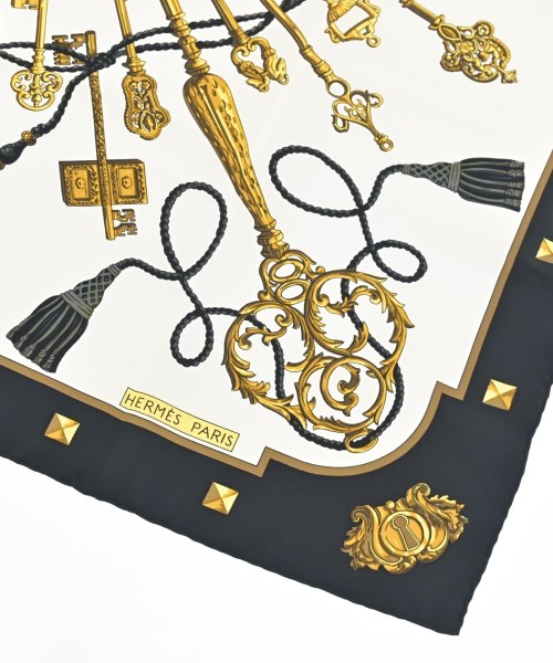 HERMES（エルメス）バンダナ・スカーフ 白 サイズ:90 レディース/2200713627114
