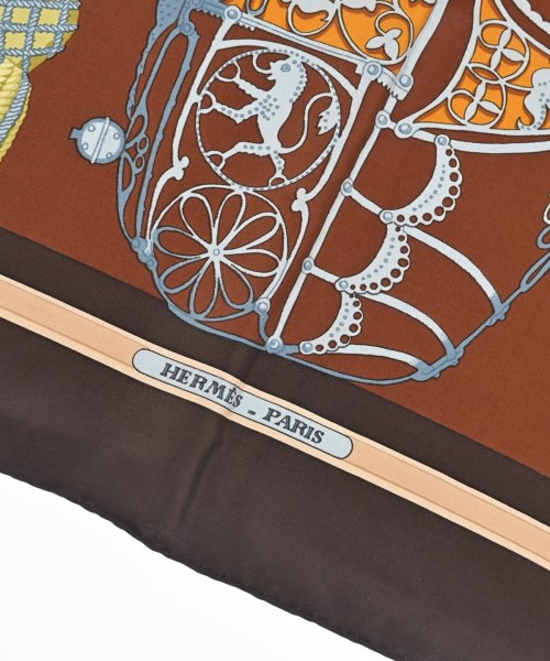 HERMES（エルメス）バンダナ・スカーフ 茶 サイズ:90 レディース/2200713627886