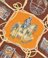 HERMES（エルメス）バンダナ・スカーフ 茶 サイズ:90 レディース/2200713627886