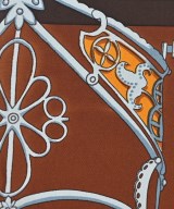 HERMES（エルメス）バンダナ・スカーフ 茶 サイズ:90 レディース/2200713627886