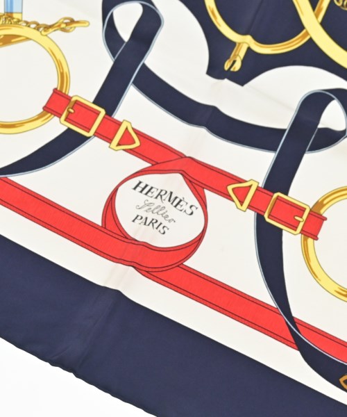 HERMES（エルメス）バンダナ・スカーフ 紺 サイズ:90 レディース/2200713629118
