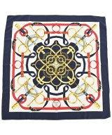 HERMES（エルメス）バンダナ・スカーフ 紺 サイズ:90 レディース/2200713629118