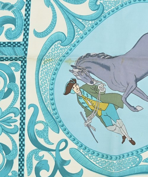 HERMES（エルメス）バンダナ・スカーフ 青 サイズ:90 レディース/2200713629453