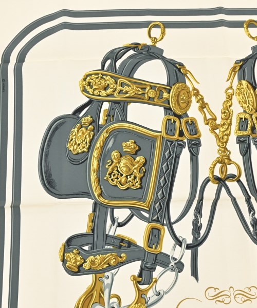 HERMES（エルメス）バンダナ・スカーフ 白 サイズ:90 レディース/2200713629767