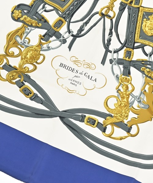 HERMES（エルメス）バンダナ・スカーフ 白 サイズ:90 レディース/2200713630626