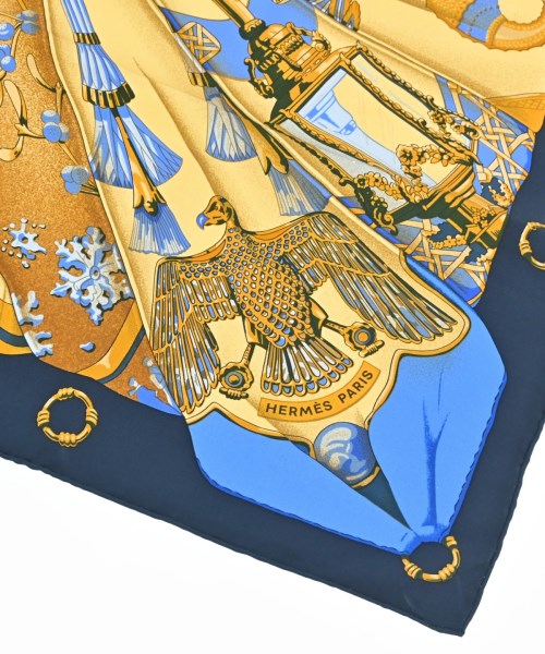 HERMES（エルメス）バンダナ・スカーフ 紺 サイズ:90 レディース/2200713630664