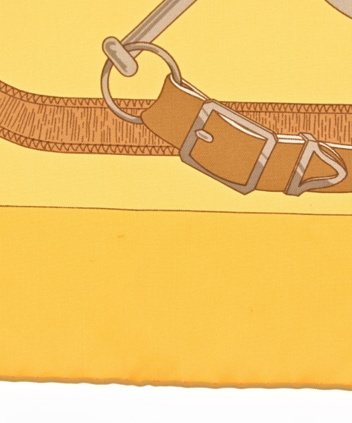 HERMES（エルメス）バンダナ・スカーフ 黄 サイズ:90 レディース/2200713630701