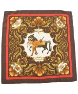 HERMES（エルメス）バンダナ・スカーフ 茶 サイズ:90 レディース/2200713630749
