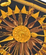 HERMES（エルメス）バンダナ・スカーフ 黒 サイズ:90 レディース/2200713630787