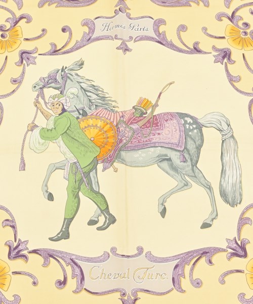 HERMES（エルメス）バンダナ・スカーフ 黄 サイズ:90 レディース/2200706538045