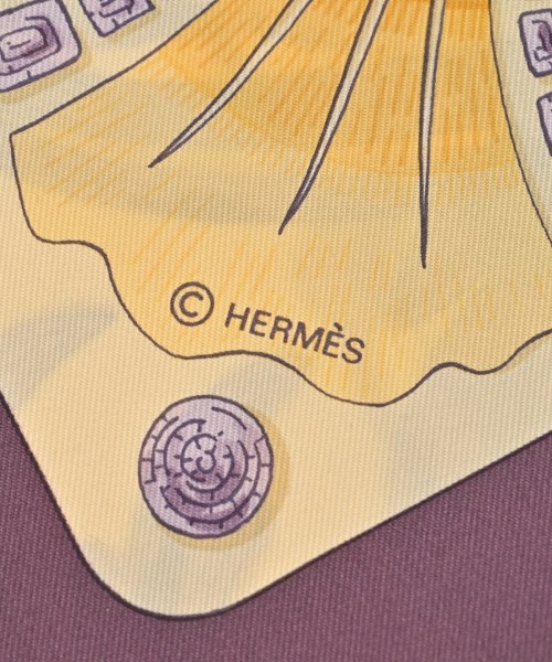 HERMES（エルメス）バンダナ・スカーフ 黄 サイズ:90 レディース/2200706538045
