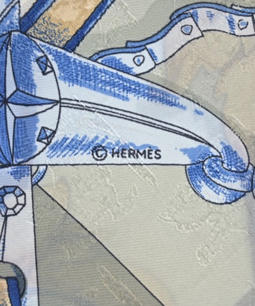 HERMES（エルメス）バンダナ・スカーフ グレー サイズ:90 レディース/2200706538069