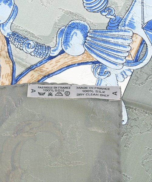 HERMES（エルメス）バンダナ・スカーフ グレー サイズ:90 レディース/2200706538069