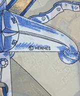 HERMES（エルメス）バンダナ・スカーフ グレー サイズ:90 レディース/2200706538069
