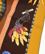 HERMES（エルメス）バンダナ・スカーフ 茶 サイズ:90 レディース/2200710004062