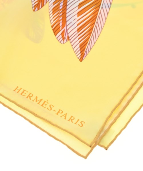 HERMES（エルメス）バンダナ・スカーフ 黄 サイズ:140 レディース/2200715269107