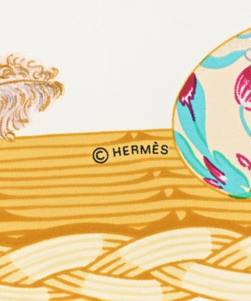 HERMES（エルメス）バンダナ・スカーフ 白 サイズ:90 レディース/2200716252962