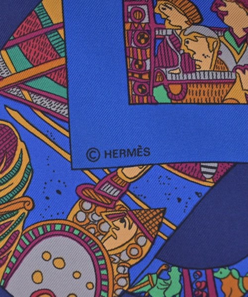 HERMES（エルメス）バンダナ・スカーフ 青 サイズ:90 レディース/2200716252986