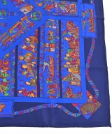 HERMES（エルメス）バンダナ・スカーフ 青 サイズ:90 レディース/2200716252986