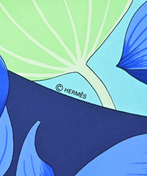 HERMES（エルメス）バンダナ・スカーフ 青 サイズ:90 レディース/2200716254010