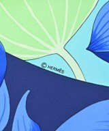 HERMES（エルメス）バンダナ・スカーフ 青 サイズ:90 レディース/2200716254010