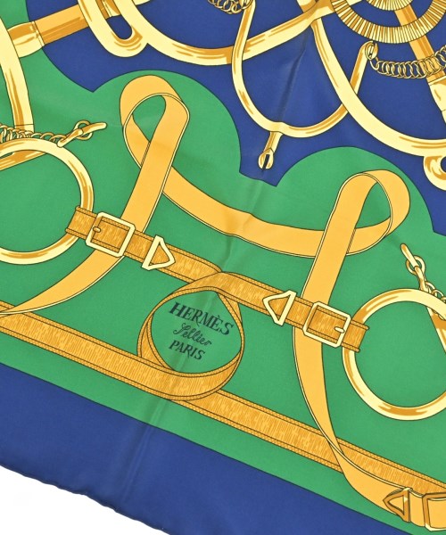 HERMES（エルメス）バンダナ・スカーフ 緑 サイズ:90 レディース/2200716254027