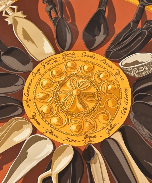 HERMES（エルメス）バンダナ・スカーフ 茶 サイズ:90 レディース/2200716254089
