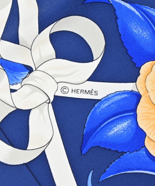 HERMES（エルメス）バンダナ・スカーフ 紺 サイズ:90 レディース/2200716254140