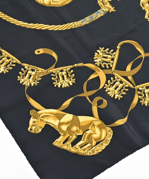 HERMES（エルメス）バンダナ・スカーフ 紺 サイズ:90 レディース/2200716254188
