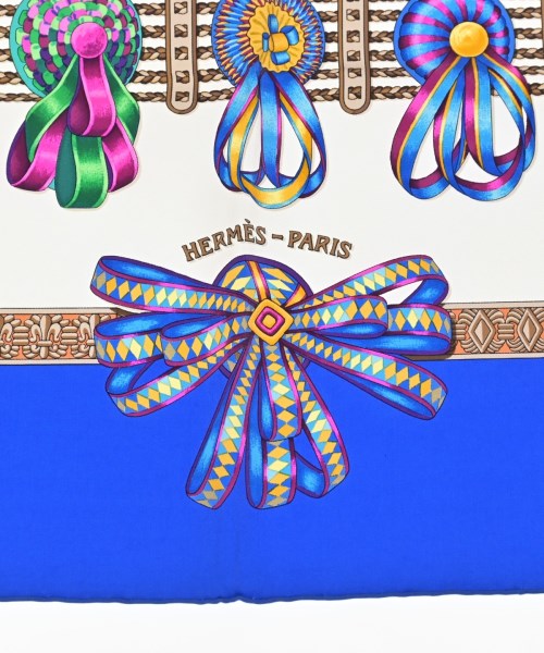 HERMES（エルメス）バンダナ・スカーフ 青 サイズ:90 レディース/2200716254195