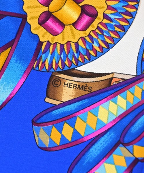 HERMES（エルメス）バンダナ・スカーフ 青 サイズ:90 レディース/2200716254195