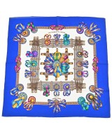 HERMES（エルメス）バンダナ・スカーフ 青 サイズ:90 レディース/2200716254195