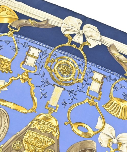 HERMES（エルメス）バンダナ・スカーフ 紺 サイズ:90 レディース/2200716254270