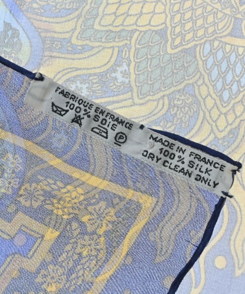 HERMES（エルメス）バンダナ・スカーフ 青 サイズ:45 レディース/2200714407180