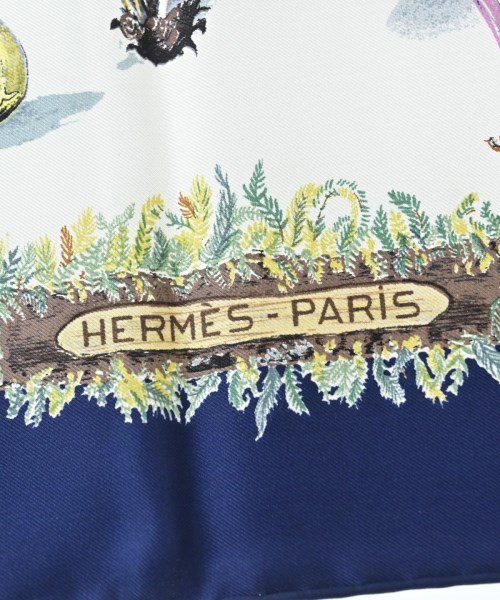 HERMES（エルメス）バンダナ・スカーフ 紺 サイズ:90 レディース/2200717879038