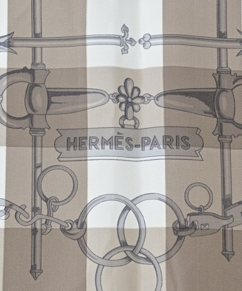 HERMES（エルメス）バンダナ・スカーフ グレー サイズ:90 レディース/2200717879045