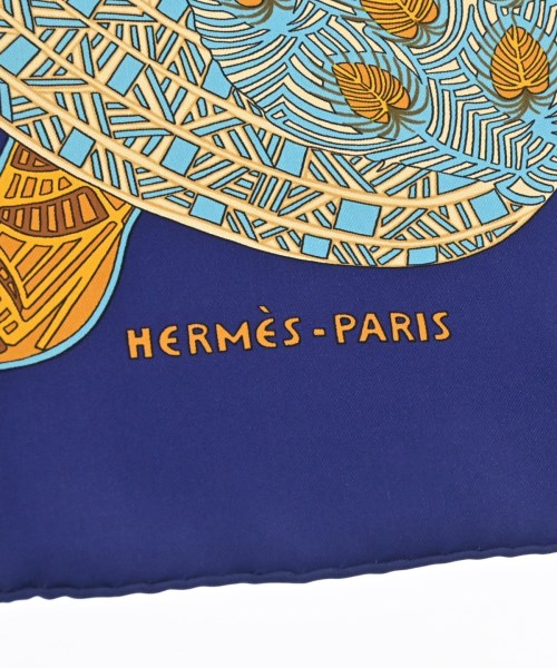 HERMES（エルメス）バンダナ・スカーフ 紺 サイズ:90 レディース/2200710095039