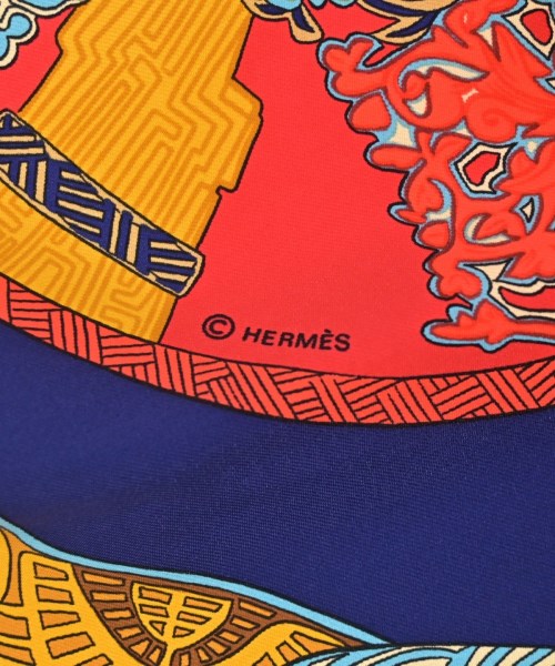 HERMES（エルメス）バンダナ・スカーフ 紺 サイズ:90 レディース/2200710095039