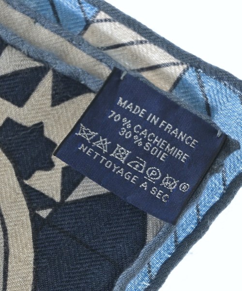 HERMES（エルメス）バンダナ・スカーフ 青 サイズ:140 レディース/2200714950327