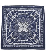HERMES（エルメス）バンダナ・スカーフ 紺 サイズ:55 レディース/2200645216035