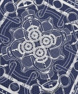 HERMES（エルメス）バンダナ・スカーフ 紺 サイズ:55 レディース/2200645216035