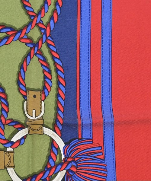 HERMES（エルメス）バンダナ・スカーフ 赤 サイズ:- レディース/2200645236019