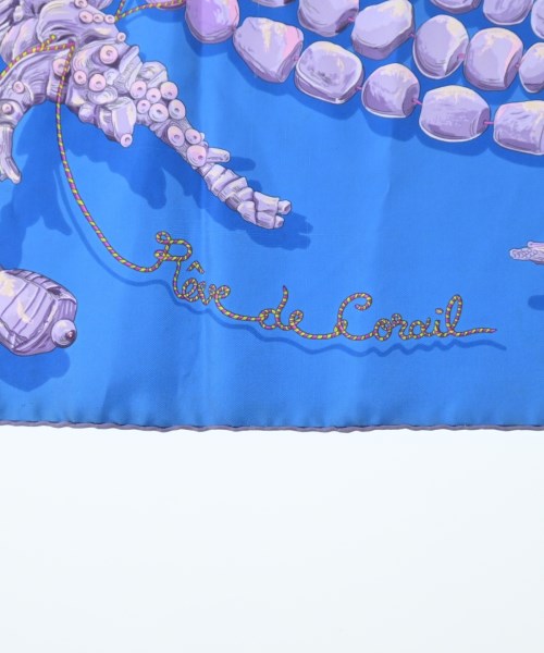 HERMES（エルメス）バンダナ・スカーフ 青 サイズ:90 レディース/2200647285114