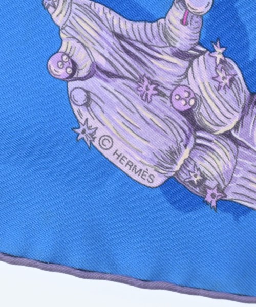 HERMES（エルメス）バンダナ・スカーフ 青 サイズ:90 レディース/2200647285114