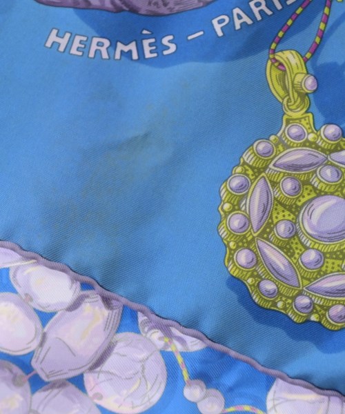 HERMES（エルメス）バンダナ・スカーフ 青 サイズ:90 レディース/2200647285114