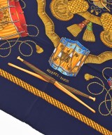 HERMES（エルメス）バンダナ・スカーフ 紺 サイズ:90 レディース/2200647923016